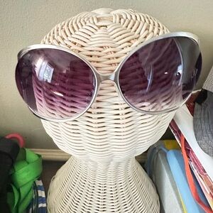 Michael Kors Silver and Purple Women's Sunglasses